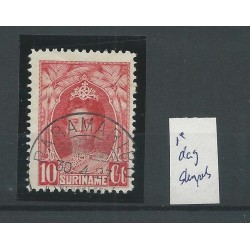 Suriname  118 Wilhelmina  FDC stempel VFU/gebr  CV 10 € Pracht exemplaar!!