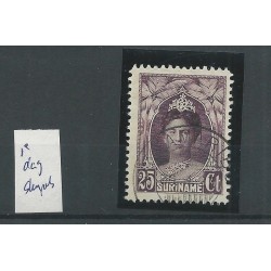 Suriname  124 Wilhelmina  FDC stempel VFU/gebr  CV 10 € Pracht exemplaar!!