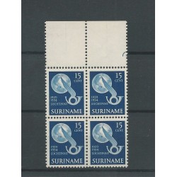 Suriname LP32 blokje van 4  MNH/postfris  CV 10+ € Pracht exemplaar!!