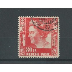 Ned. Indie  262 Wilhelmina 80ct  met wm  VFU/gebr  CV 80 €
