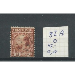 Nederland  9I-A  puntstempel 11 VFU/gebr  CV 57 €