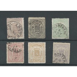 Nederland  13-18  Wapens 1869  VFU/gebr  CV 300 €