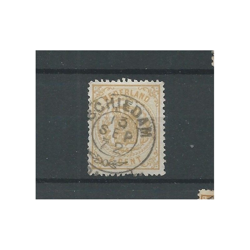Nederland 17 met "SCHIEDAM 1872" franco-takje VFU/gebr CV 40+ € Nederland 17 met "SCHIEDAM 1872" franco-takje VFU/gebr CV 40+ €