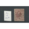 Nederland  20 met puntstempel 68 VFU/gebr  CV 22,5+ €