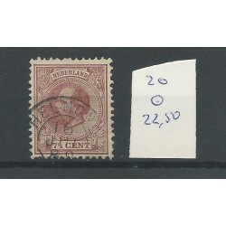 Nederland  20 met "HELMOND" kleinrond VFU/gebr  CV 22,50 €