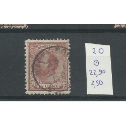 Nederland  20 met "WAGENINGEN" kleinrond VFU/gebr  CV 25 €
