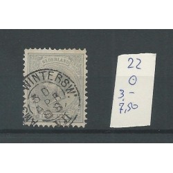 Nederland  22 met "AMST:-WINTESW" kleinrond VFU/gebr  CV 10 €
