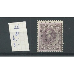 Nederland  26 met puntstempel 59 VFU/gebr  CV 10 €