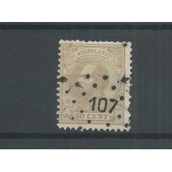 Nederland  27H  met puntstempel 107 VFU/gebr  CV 15 €