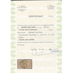 Ned. Indie 18B/18A Cijfer Combitanding  VFU/gebr CV -,- €  CERTIFICAAT