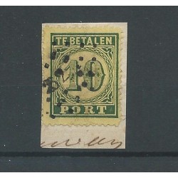 Ned. Indie  P2 Port op briefstukje puntstempel 62 VFU/gebr  CV 190 €