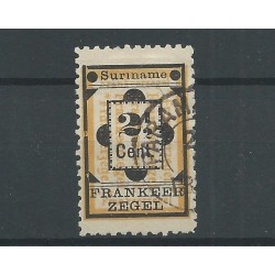 Suriname 22  Hulpzegel zonder punt op i  VFU/gebr  CV 10  €