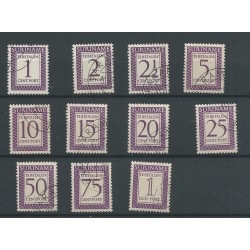 Suriname  P47-57 Port 1956 VFU/gebr  CV 12 €