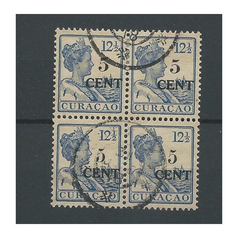 Curacao 74b 2 stuks in blok 4 VFU/gebr CV 150+€ SUPERBE !! Curacao 74b 2 stuks in blok 4 VFU/gebr CV 150+€ SUPERBE !!