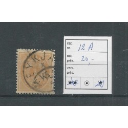 IJsland  12A  Cijfer met Kroon 3 Aur  VFU/gebr  CV 20 €