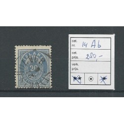 IJsland  14Ab  Cijfer met Kroon 20 Aur  VFU/gebr  CV 280 €
