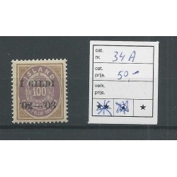 IJsland  34A Cijfer met Gildi opdruk  MH/ongebr  CV 50 €