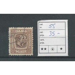 IJsland 55 Koning Christian & Frederik VFU/gebr  CV 35 €