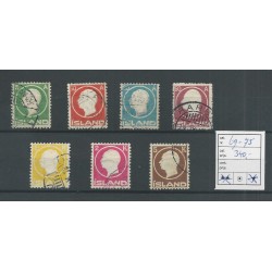 IJsland 69-75 Koning Frederik VII  VFU/gebr  CV 345 €