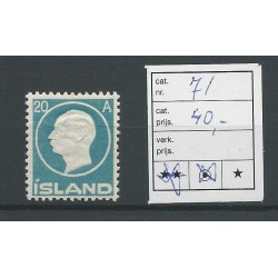 IJsland 71 Koning Frederik VII  MH/ongebr  CV 40 €