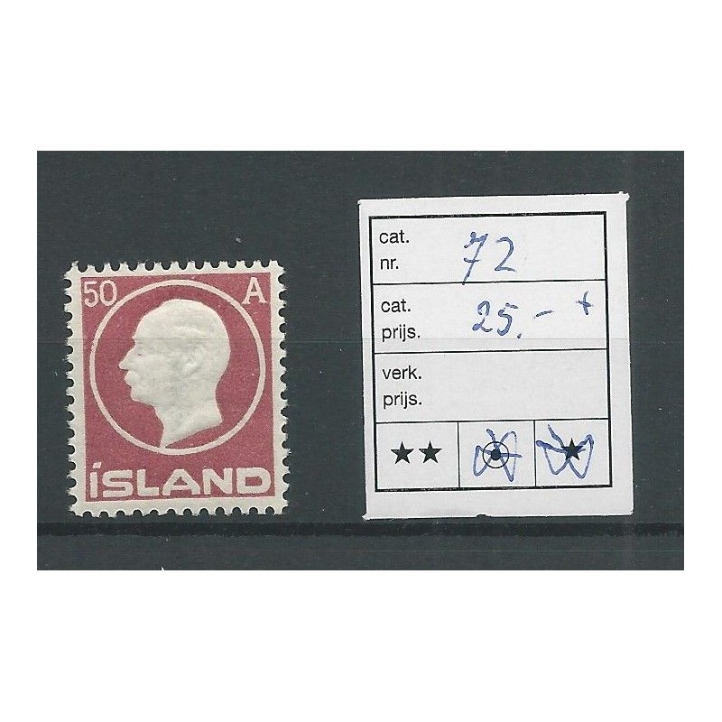 IJsland 72 Koning Frederik VII MNH/postfris CV 25 € IJsland 72 Koning Frederik VII MNH/postfris CV 25 €