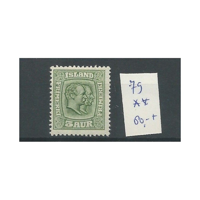 IJsland 79  Koning Christian & Frederik  MNH/postfris   CV 250 €