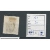 IJsland 121   opdruk in rood  VFU/gebr CV 30 €
