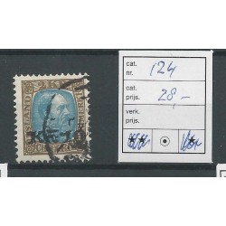 IJsland 124   opdruk in zwart  VFU/gebr CV 28 €
