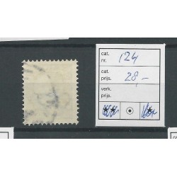 IJsland 124   opdruk in zwart  VFU/gebr CV 28 €