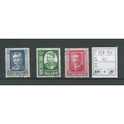 IJsland 293-295 Hannes Hafstein  VFU/gebrCV 40 €