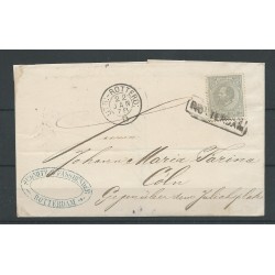 Nederland 22 HALTEstempel Rotterdam op brief naar Coln CV 30+ €