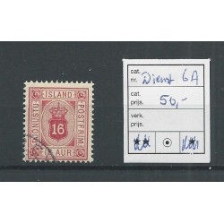 IJsland  Dienst 6A  VFU/gebr  CV 50 €