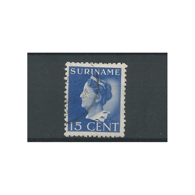 Suriname 194 Wilhelmina VFU/gebr CV 12 € Suriname 194 Wilhelmina VFU/gebr CV 12 €