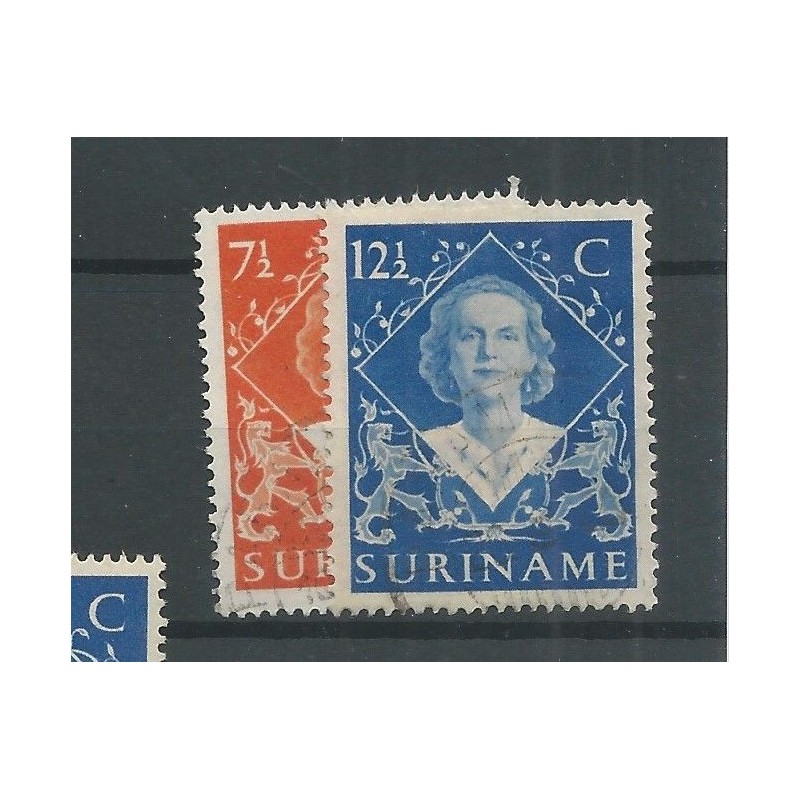 Suriname 276-277 Wilhelmina VFU/gebr CV 6,80 € Suriname 276-277 Wilhelmina VFU/gebr CV 6,80 €