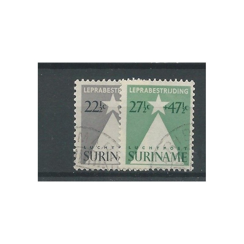 Suriname LP29-30 Lepra luchtpost VFU/gebr CV 8 € Suriname LP29-30 Lepra luchtpost VFU/gebr CV 8 €