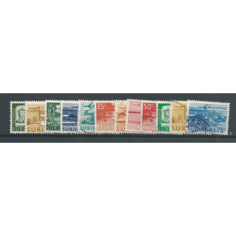 Suriname LP35-46 luchtpost VFU/gebr CV 4 € Suriname LP35-46 luchtpost VFU/gebr CV 4 €