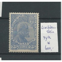 Liechtenstein 3ya Fürst Johan 25H   MH/ongebr CV 600 €