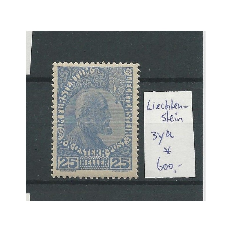 Liechtenstein 3ya Fürst Johan 25H MH/ongebr CV 600 € Liechtenstein 3ya Fürst Johan 25H MH/ongebr CV 600 €
