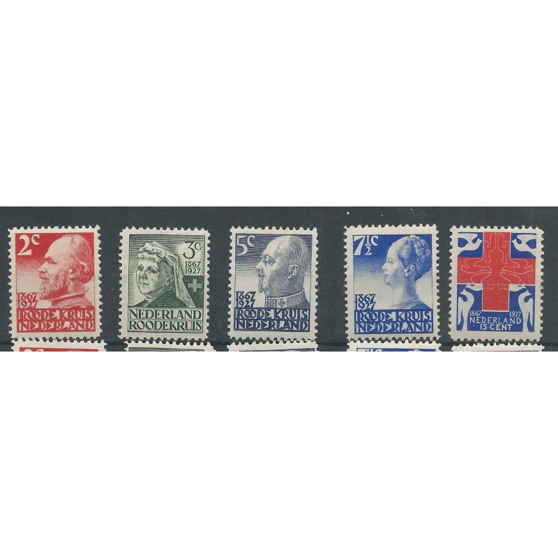 Nederland 203-207 Rode Kruis MNH/postfris CV 75 € Nederland 203-207 Rode Kruis MNH/postfris CV 75 €