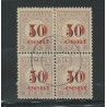 Suriname P16-I/P16-III in blok van 4 VFU/gebr CV 625 €