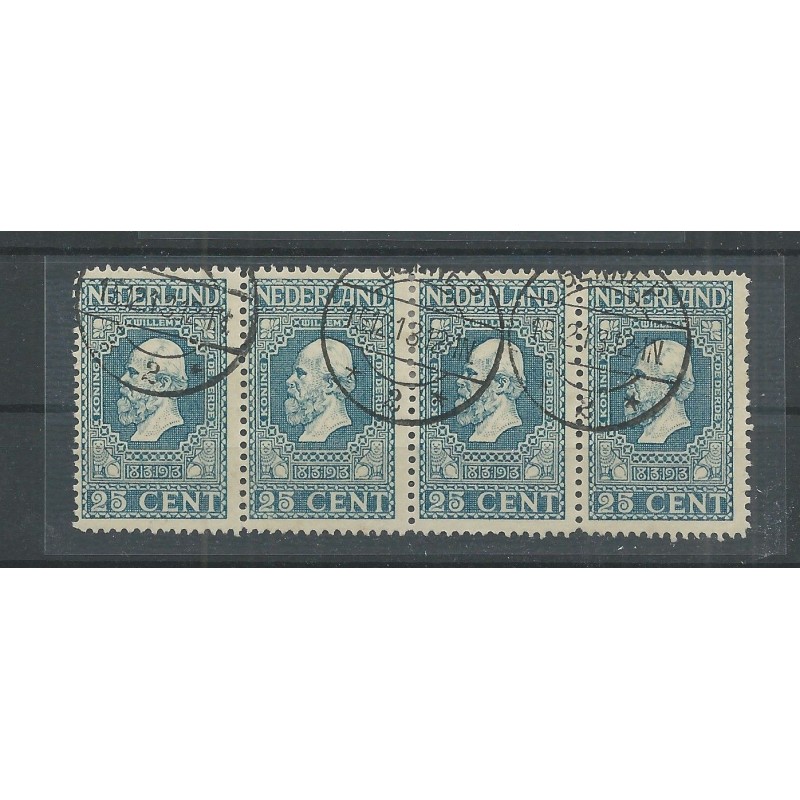 Nederland 96 Jubileum strip van 4 VFU/gebr CV 60++ € Nederland 96 Jubileum strip van 4 VFU/gebr CV 60++ €