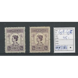 Curacao 69B-69C Wilhelmina  MH/ongebr   CV  45 €