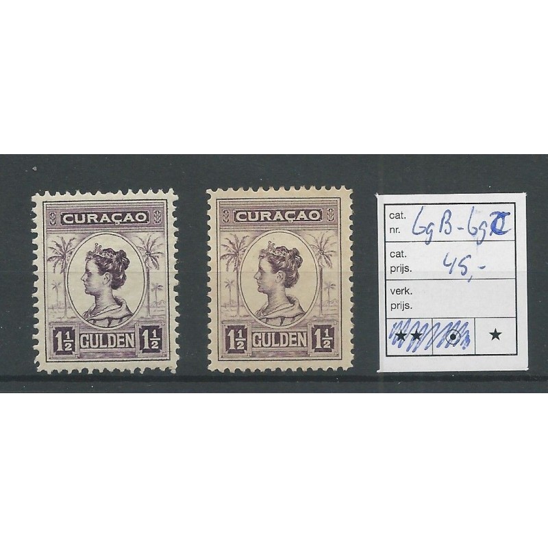 Curacao 69B-69C Wilhelmina MH/ongebr CV 45 € Curacao 69B-69C Wilhelmina MH/ongebr CV 45 €