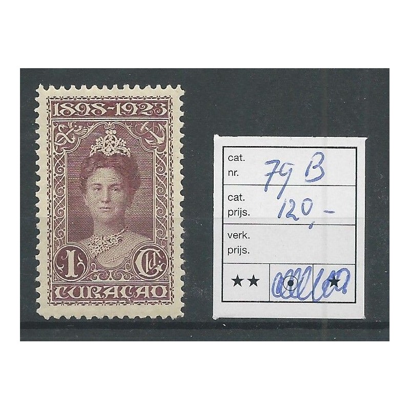 Curacao 79B Wilhelmina MNH/postfris CV 120 € Curacao 79B Wilhelmina MNH/postfris CV 120 €