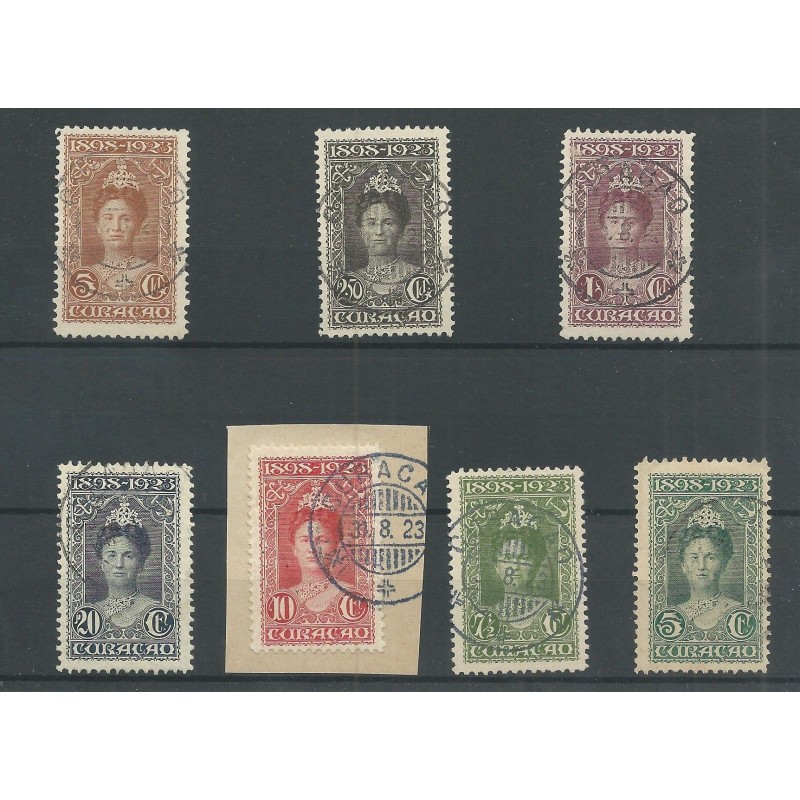 Curacao 75-81 Wilhelmina VFU/gebr CV 610 € valse stempels Curacao 75-81 Wilhelmina VFU/gebr CV 610 € valse stempels