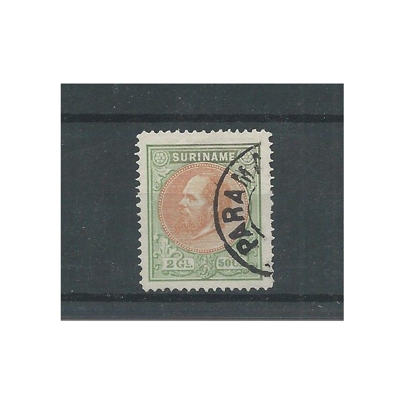 Suriname 15B Willem III VFU/gebr CV 85 € Suriname 15B Willem III VFU/gebr CV 85 €