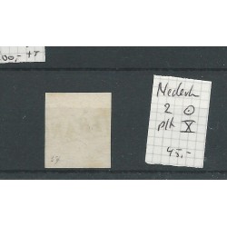 Nederland 2 plt X   mooi exemplaar VFU/gebruikt  CV 45 €