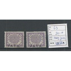 Ned. Indie   63 JAVA opdruk laagstaand  MNH/postfris  CV 20+ €