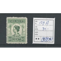 Ned. Indie  129A  Wilhelmina MH/ongebr  CV 7,5 €