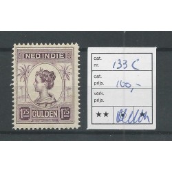 Ned. Indie  133C Wilhelmina MNH/postfris  CV 100 €